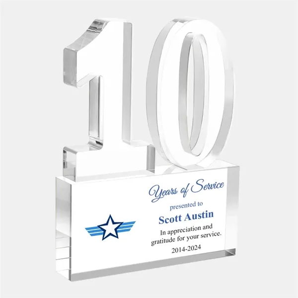 Acrylic color imprinted Years of Service Award.... from ASI 47791 Best Deal Awards