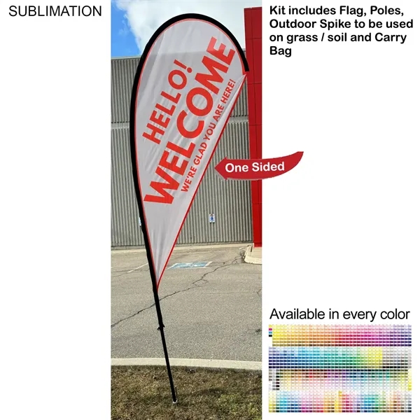 9' Small Tear Drop Flag Kit, Full Color Graphics One Side,... from ASI 53509 FIEL-Fairdeal Import & Export / FIEL