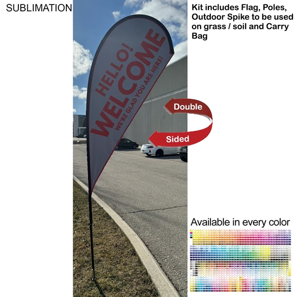 9' Small Tear Drop Flag Kit, Full Color Graphics Double Sided,... from ASI 53509 FIEL-Fairdeal Import & Export / FIEL
