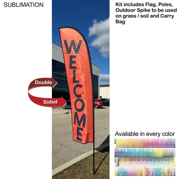 10' Small Feather Flag Kit, Full Color Graphics Double Sided, Outdoor... from ASI 53509 FIEL-Fairdeal Import & Export / FIEL