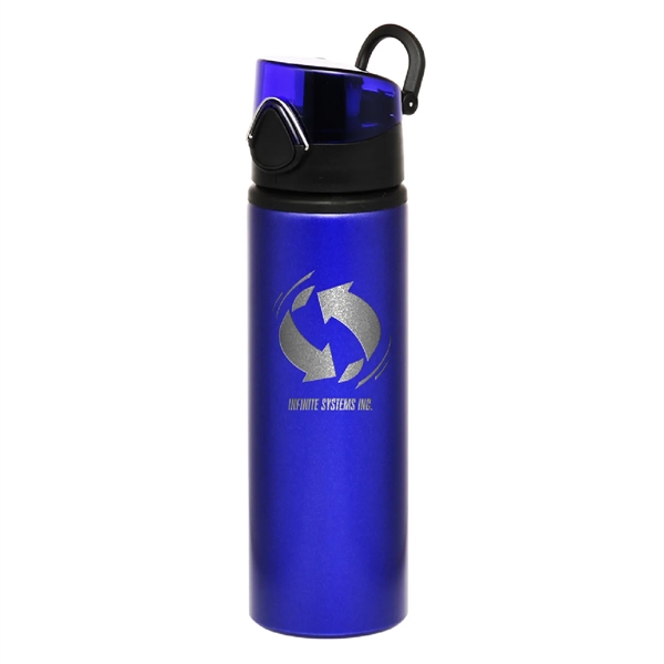 25-ounce aluminum water bottle with push-release translucent cap and carabiner clip.... from ASI 62088 IDProductsource