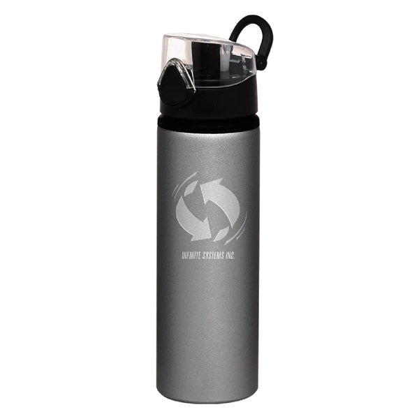 25-ounce aluminum water bottle with push-release translucent cap and carabiner clip.... from ASI 62088 IDProductsource