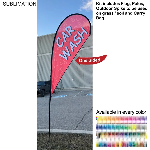 12' Medium Tear Drop Flag Kit, Full Color Graphics One Side,... from ASI 53509 FIEL-Fairdeal Import & Export / FIEL