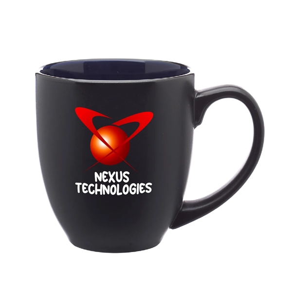 Our 16 oz bistro mugs are two-toned with a smooth molded... from ASI 62088 IDProductsource