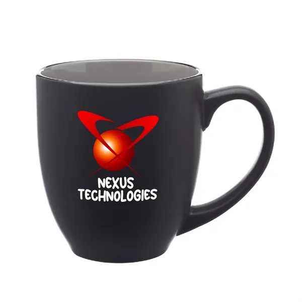 Our 16 oz bistro mugs are two-toned with a smooth molded... from ASI 62088 IDProductsource
