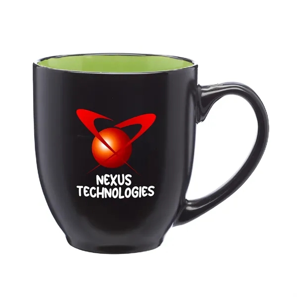 Our 16 oz bistro mugs are two-toned with a smooth molded... from ASI 62088 IDProductsource