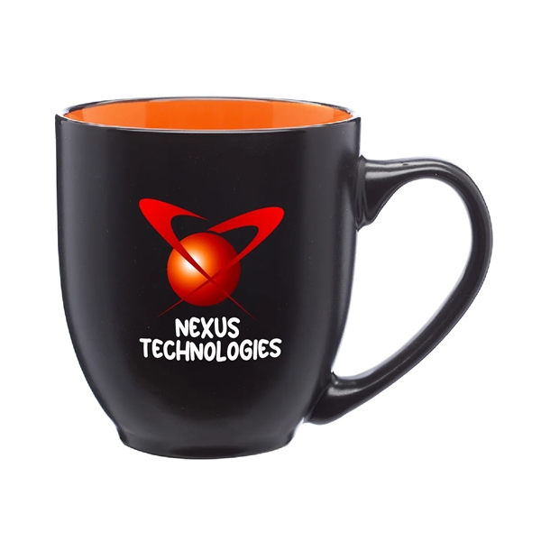 Our 16 oz bistro mugs are two-toned with a smooth molded... from ASI 62088 IDProductsource