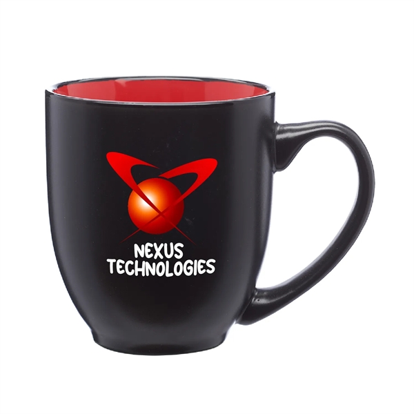 Our 16 oz bistro mugs are two-toned with a smooth molded... from ASI 62088 IDProductsource
