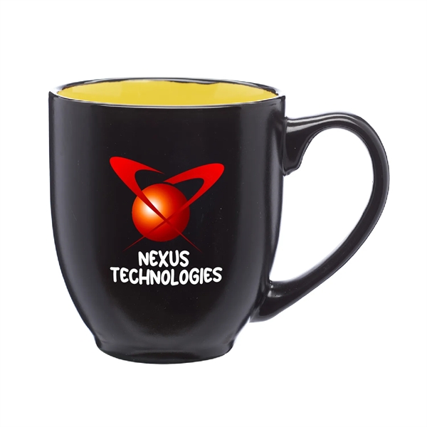 Our 16 oz bistro mugs are two-toned with a smooth molded... from ASI 62088 IDProductsource