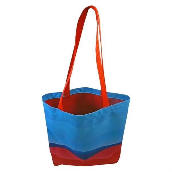 USA-made Medium Wide Bottom Gusset Tote: Durable polyester, full-color customization, choice... from ASI 67557 LimeLight Ent