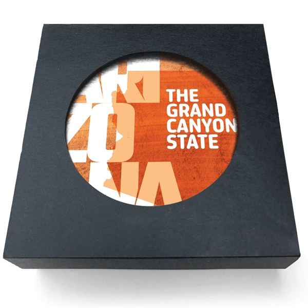 Absorbent Stone Coasters with Backgrounds. 4" x 4".... from ASI 56950 Gill Studios Inc / Gill-Line®