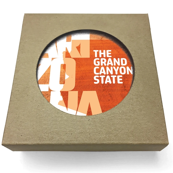 Absorbent Stone Coasters with Backgrounds. 4" x 4".... from ASI 56950 Gill Studios Inc / Gill-Line®