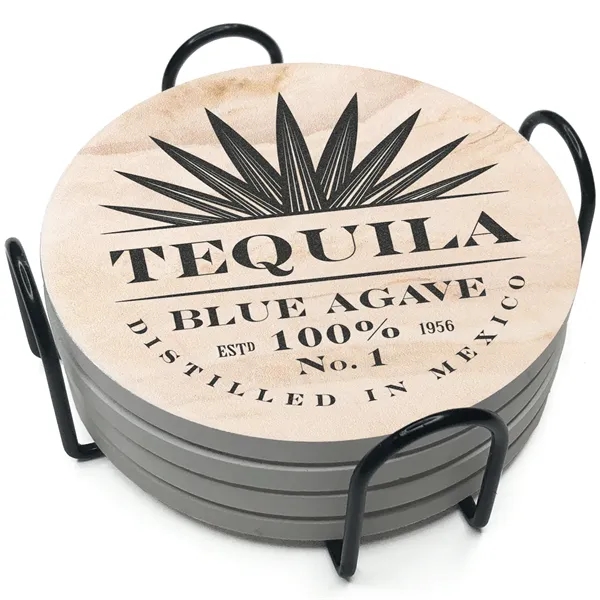 Absorbent Stone Coaster with Backgrounds. Boxed Gift Set of 4.... from ASI 56950 Gill Studios Inc / Gill-Line®