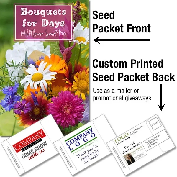 Mailable Seed Packet - Custom Printed Back... from ASI 46719 Corner Lot Marketing Inc / CLMPromotions