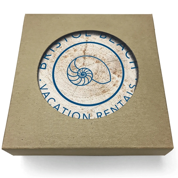 Absorbent Stone Coaster with Backgrounds.... from ASI 56950 Gill Studios Inc / Gill-Line®