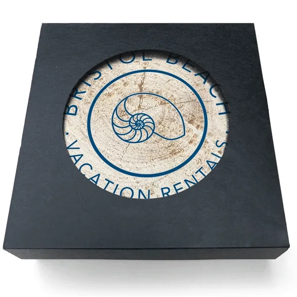 Absorbent Stone Coaster with Backgrounds.... from ASI 56950 Gill Studios Inc / Gill-Line®