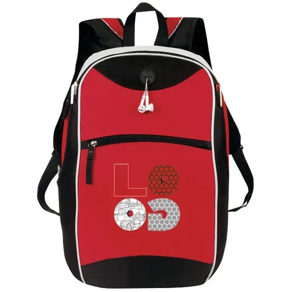 Backpack made of poly 600 denier and measuring 13" x 18"... from ASI 46420 Continental Mkting Svc Inc / CMBags