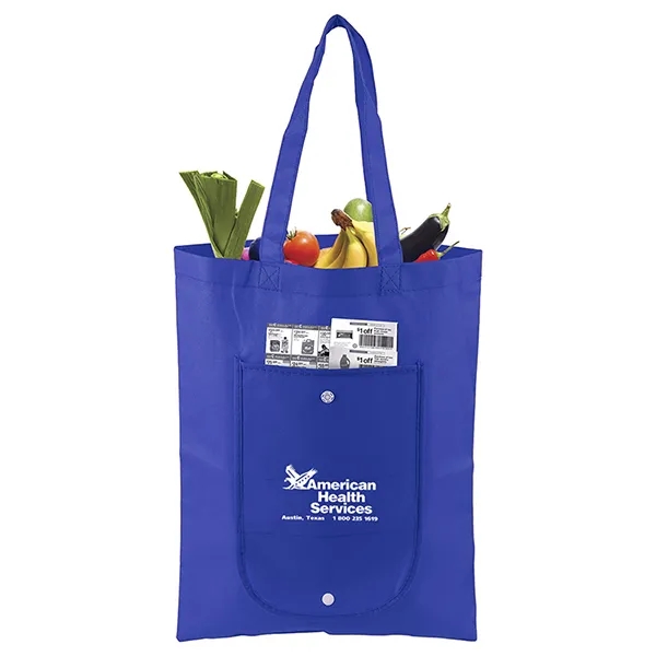 13" x 17" 80GSM non-woven polypropylene folding tote bag with 18"... from ASI 62660 Innovation Line