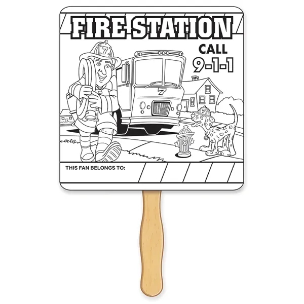 Coloring Hand Fans with sturdy wooden handle.... from ASI 45815 Coloring Book Solutions