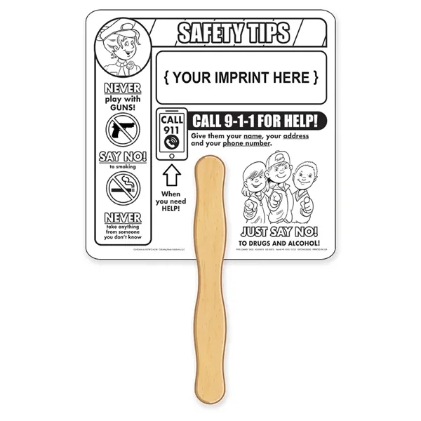 Coloring Hand Fans with sturdy wooden handle.... from ASI 45815 Coloring Book Solutions