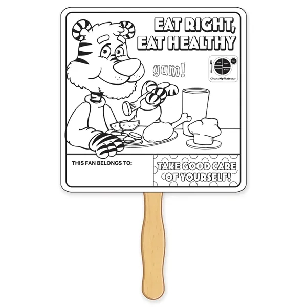 Coloring Hand Fans with sturdy wooden handle.... from ASI 45815 Coloring Book Solutions