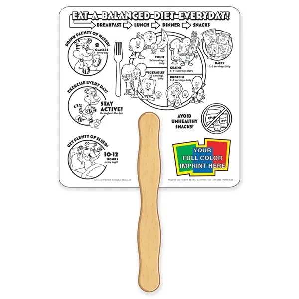 Coloring Hand Fans with sturdy wooden handle.... from ASI 45815 Coloring Book Solutions