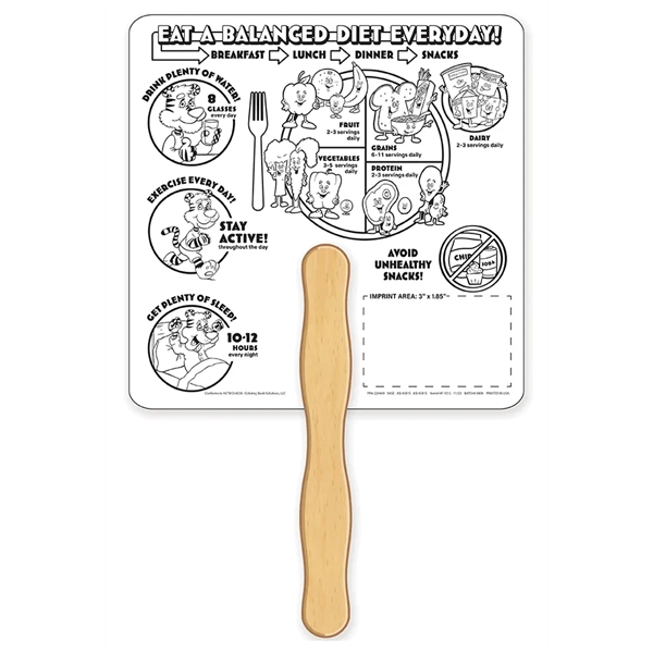 Coloring Hand Fans with sturdy wooden handle.... from ASI 45815 Coloring Book Solutions
