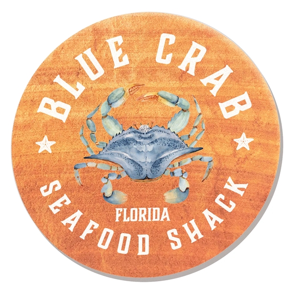 Absorbent Stone Coaster with Backgrounds.... from ASI 56950 Gill Studios Inc / Gill-Line®