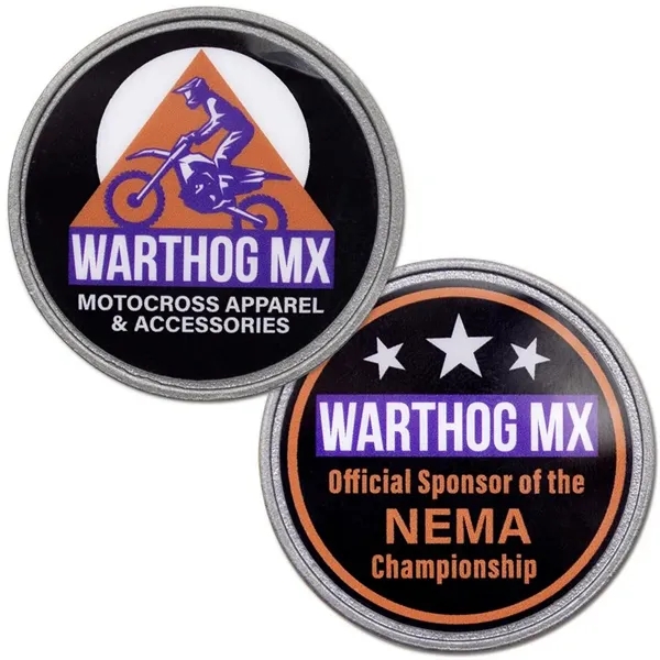 Silver Challenge Coin with a clear laminate coating on both sides... from ASI 66390 LarLu