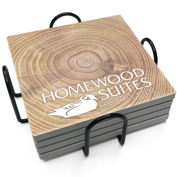 Absorbent Stone Coaster with Backgrounds. 4" x 4".... from ASI 56950 Gill Studios Inc / Gill-Line®