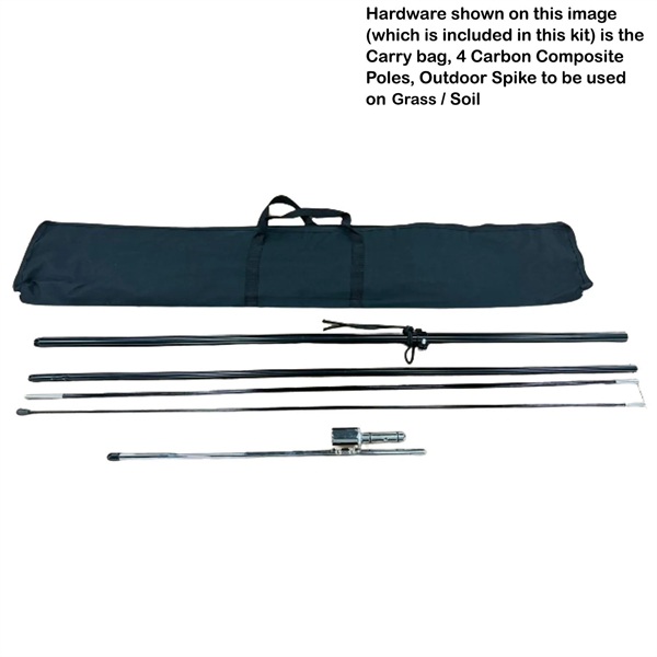 12' Medium Tear Drop Flag Kit, Full Color Graphics One Side,... from ASI 53509 FIEL-Fairdeal Import & Export / FIEL