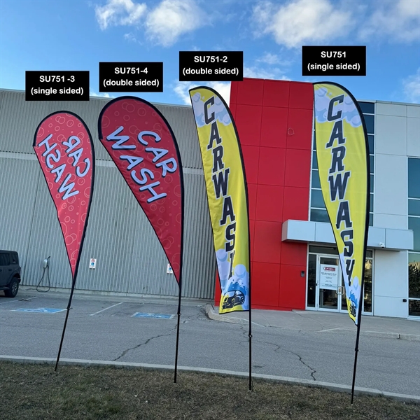 12' Medium Tear Drop Flag Kit, Full Color Graphics One Side,... from ASI 53509 FIEL-Fairdeal Import & Export / FIEL