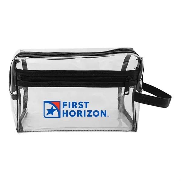 Clear Vinyl and Leatherette Toiletry Bag... from ASI 31517 Admart Products / Admart Line