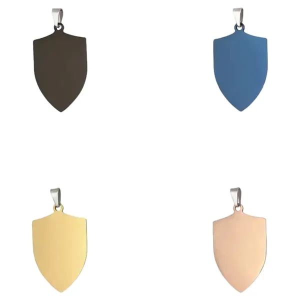 Shield stainless steel pet tag plus laser engraving on 1 location... from ASI 37218 Athena Promo (tm)