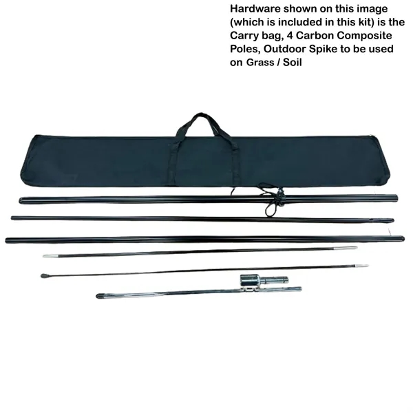 13.5' Large Tear Drop Flag Kit, Full Color Graphics One Side,... from ASI 53509 FIEL-Fairdeal Import & Export / FIEL