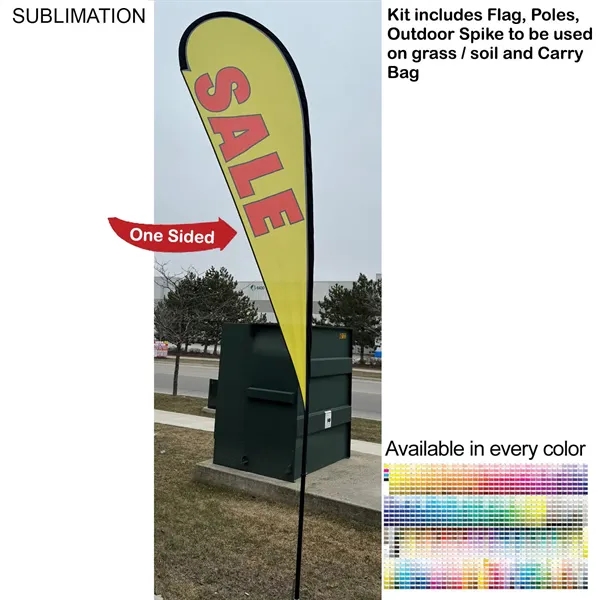 13.5' Large Tear Drop Flag Kit, Full Color Graphics One Side,... from ASI 53509 FIEL-Fairdeal Import & Export / FIEL