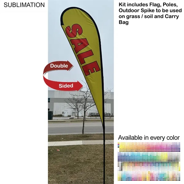 13.5' Large Tear Drop Flag Kit, Full Color Graphics Double Side,... from ASI 53509 FIEL-Fairdeal Import & Export / FIEL