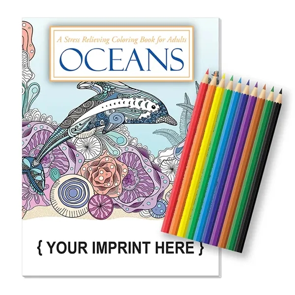 Relax Pack: Stress Reliever: Oceans Stress Relieving Coloring Book for Adults... from ASI 45815 Coloring Book Solutions / Coloring Book Solutions™
