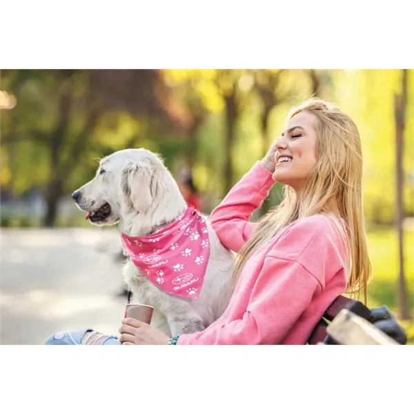 Neon colored triangle bandanna for pets with adjustable, snap-and-go design.... from ASI 44020 Bandanna Promotions By CARO-LINE / Swag-Wag Pets