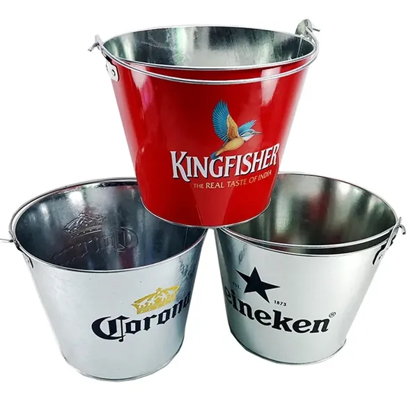 Full Wrap Galvanized Metal Bucket - 5 Qt... from ASI 72657 Active Life Promo / Apres Ski