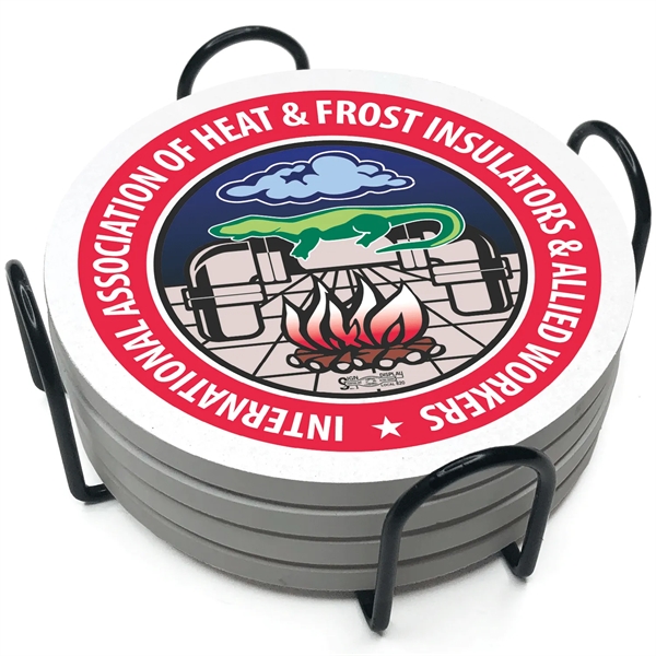 Super absorbent stone coaster gift sets are both functional and stylish... from ASI 56950 Gill Studios Inc / Gill-Line®