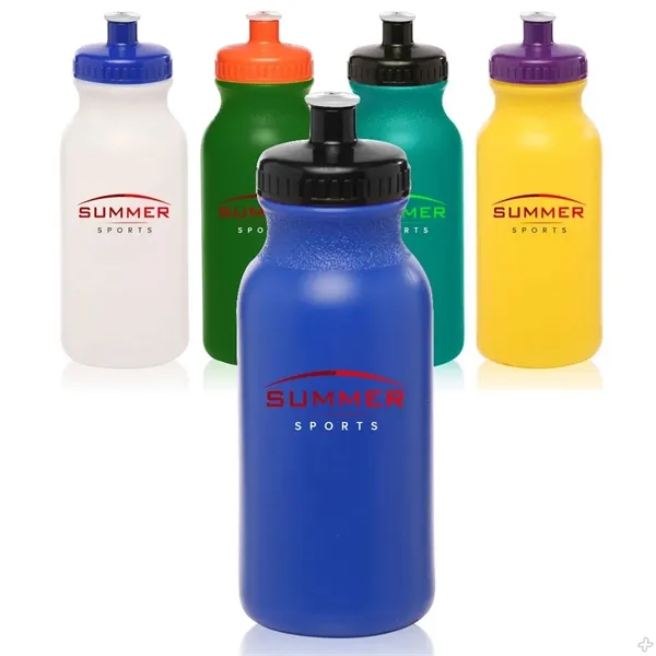 Water bottle made of high density polyethylene with ridged cap and... from ASI 39552 BEL Promo