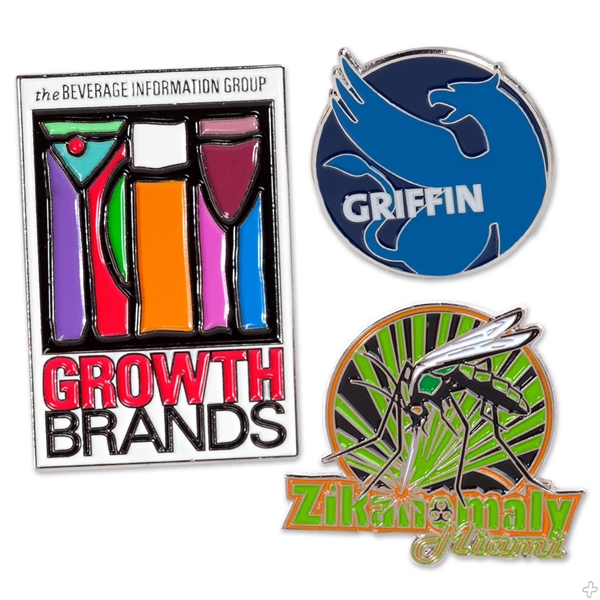 Soft enamel pin with military/butterfly clutch.... from ASI 62088 IDProductsource / IDProductsource