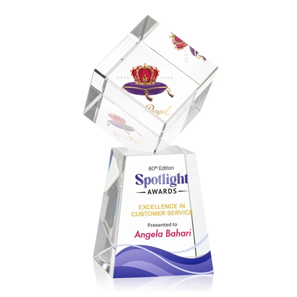 The Burrill VividPrint™ Award on Base is a perfectly polished cube... from ASI 84592 St Regis Group / St Regis