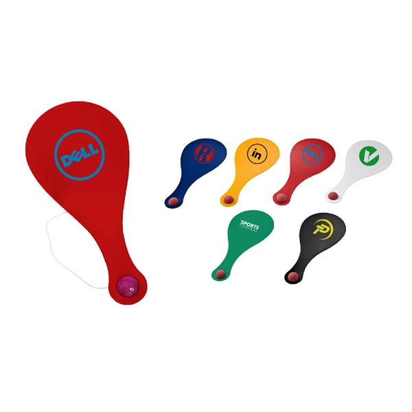 10 1/2" plastic paddle ball game in assorted colors.... from ASI 63549 Jornik Manufacturing Corp / Jornik