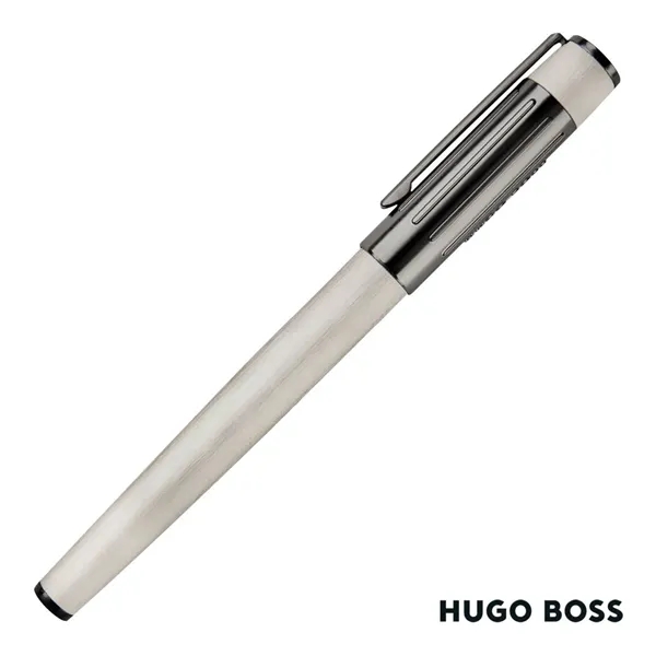 The Hugo Boss® Gear Rib Ballpoint Pen mixes black aluminum with... from ASI 84592 St Regis Group