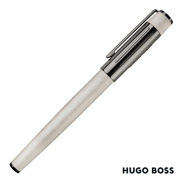 The Hugo Boss® Gear Rib Ballpoint Pen mixes black aluminum with... from ASI 84592 St Regis Group