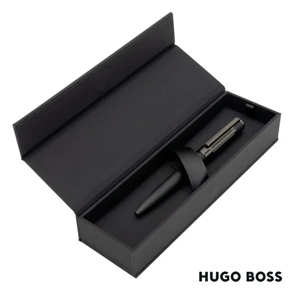 The Hugo Boss® Gear Rib Ballpoint Pen mixes black aluminum with... from ASI 84592 St Regis Group