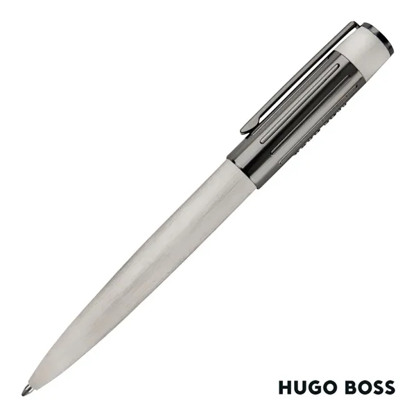 The Hugo Boss® Gear Rib Ballpoint Pen mixes black aluminum with... from ASI 84592 St Regis Group