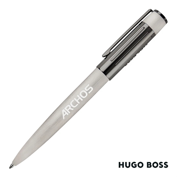 The Hugo Boss® Gear Rib Ballpoint Pen mixes black aluminum with... from ASI 84592 St Regis Group